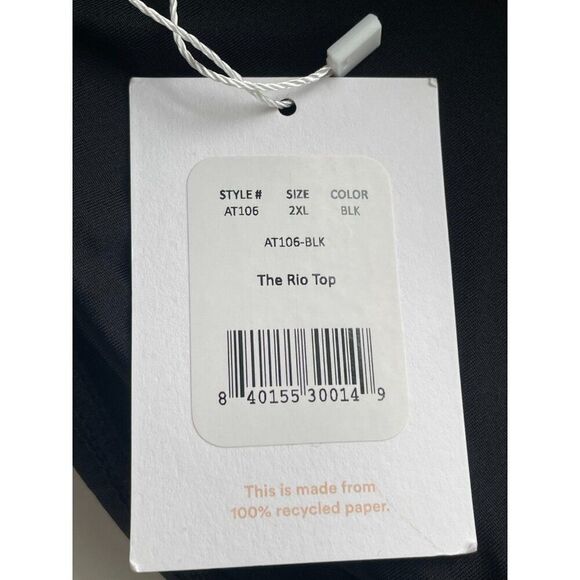 Andie The Rio Swim Bikini Top Women's 2XL Black Convertible Spaghetti Strap - Picture 7 of 9